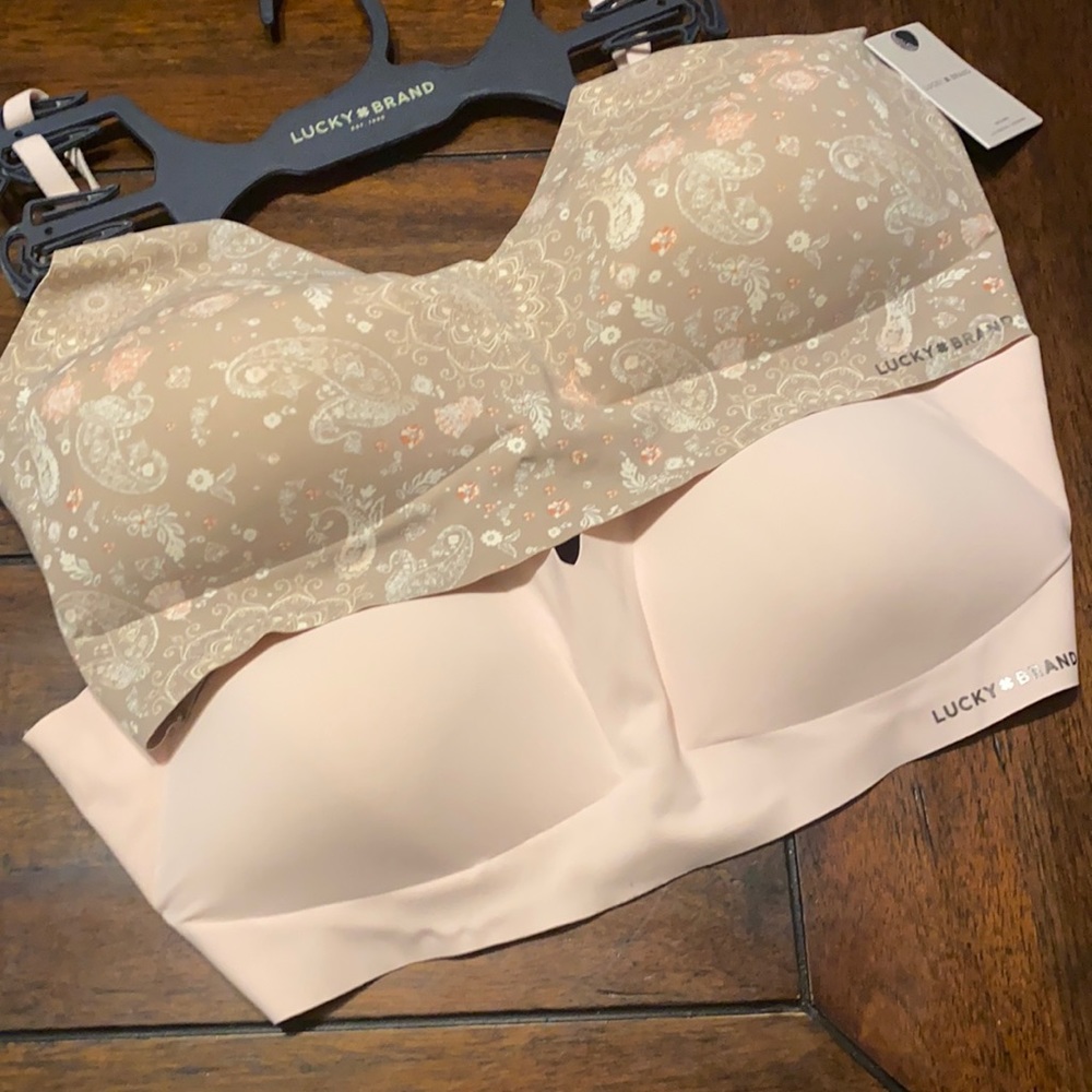 Size XL Lucky Brand 2 pk pink and paisley soft lounge bralette
